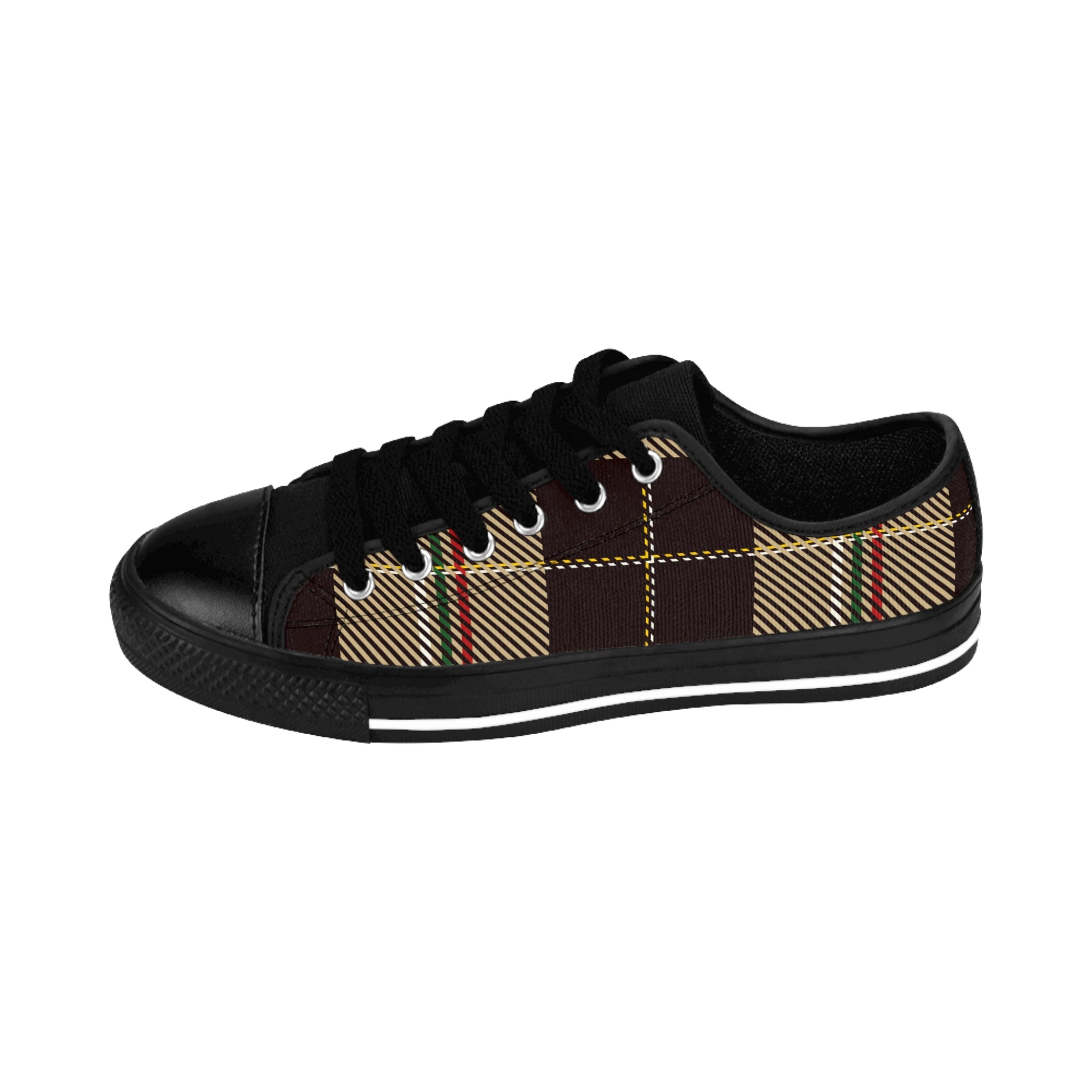 Designer Collection in Plaid (Dark Brown) Women's Low Top Canvas Shoes Shoes  The Middle Aged Groove