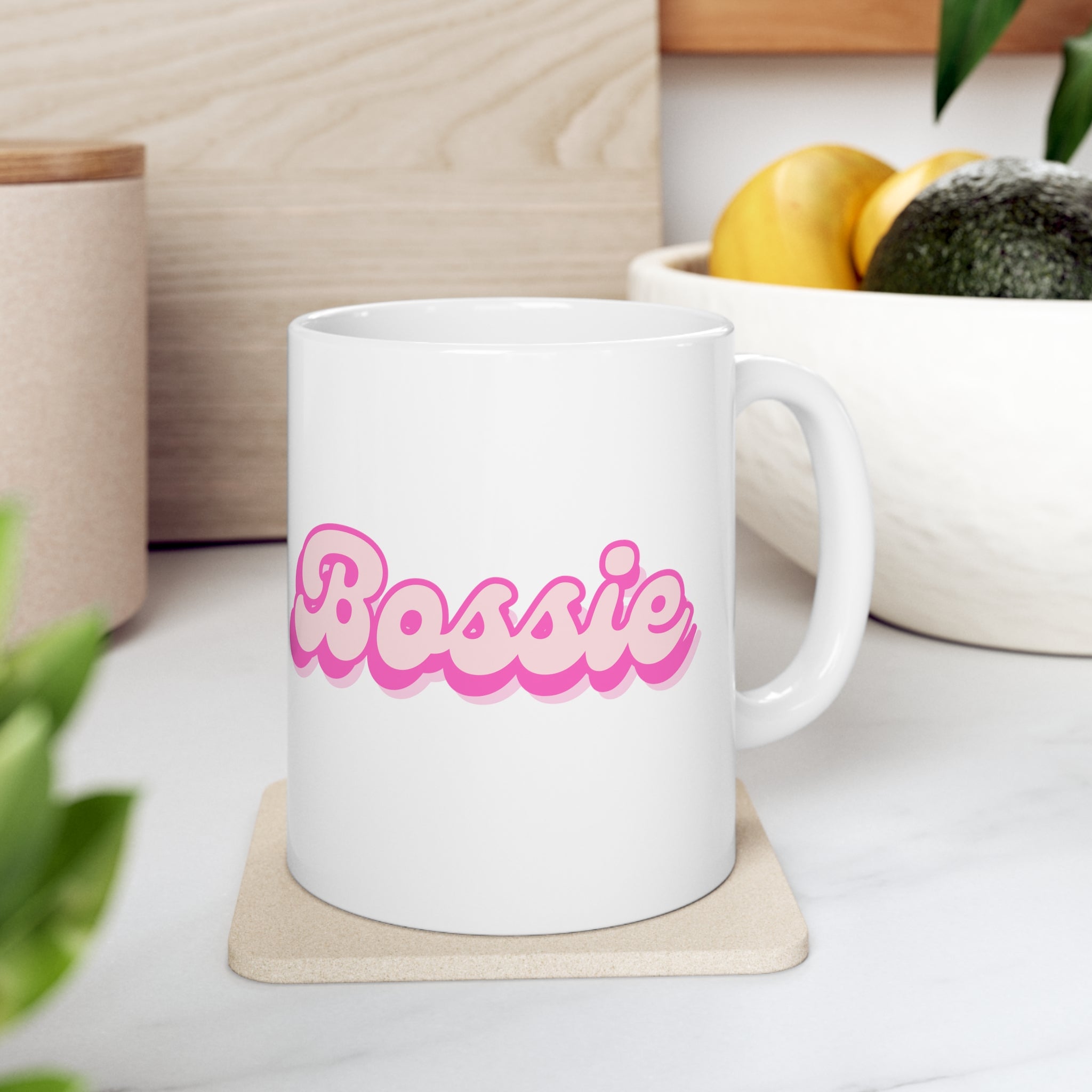  Bossie (Barbie) Funny Female Empowerment White 11oz Coffee Mug, Coffee Mug for Her, Gift For Her Mug