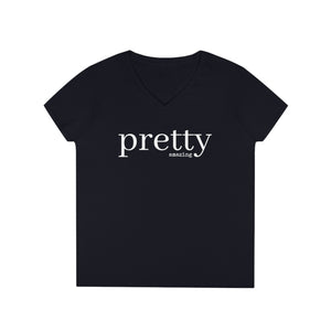  PRETTY amazing Women's V Neck T-shirt, Cute Graphic Tee V-neck2XLBlack