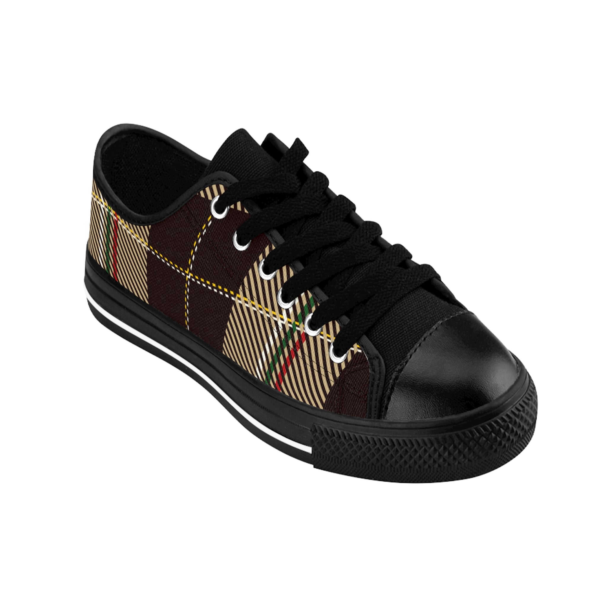 Designer Collection in Plaid (Dark Brown) Women's Low Top Canvas Shoes Shoes  The Middle Aged Groove
