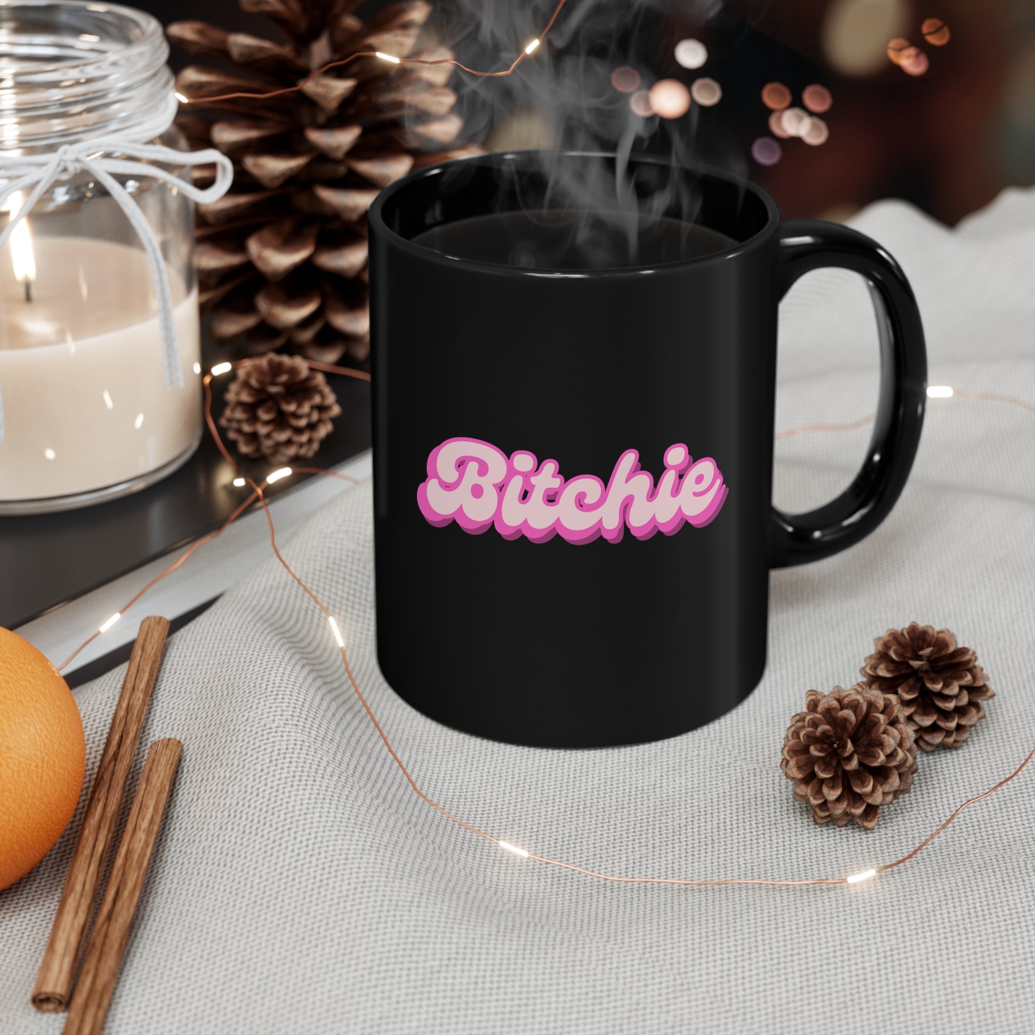 Bitchie (Barbie) Funny Female Empowerment Black 11oz Coffee Mug, Coffee Mug for Her, Gift For Her Mug