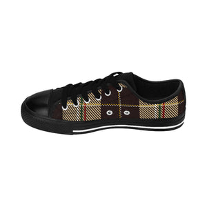 Designer Collection in Plaid (Dark Brown) Women's Low Top Canvas Shoes Shoes  The Middle Aged Groove