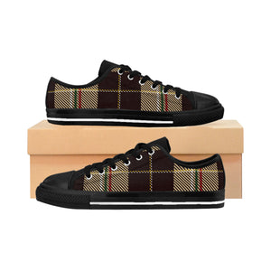 Designer Collection in Plaid (Dark Brown) Women's Low Top Canvas Shoes Shoes  The Middle Aged Groove