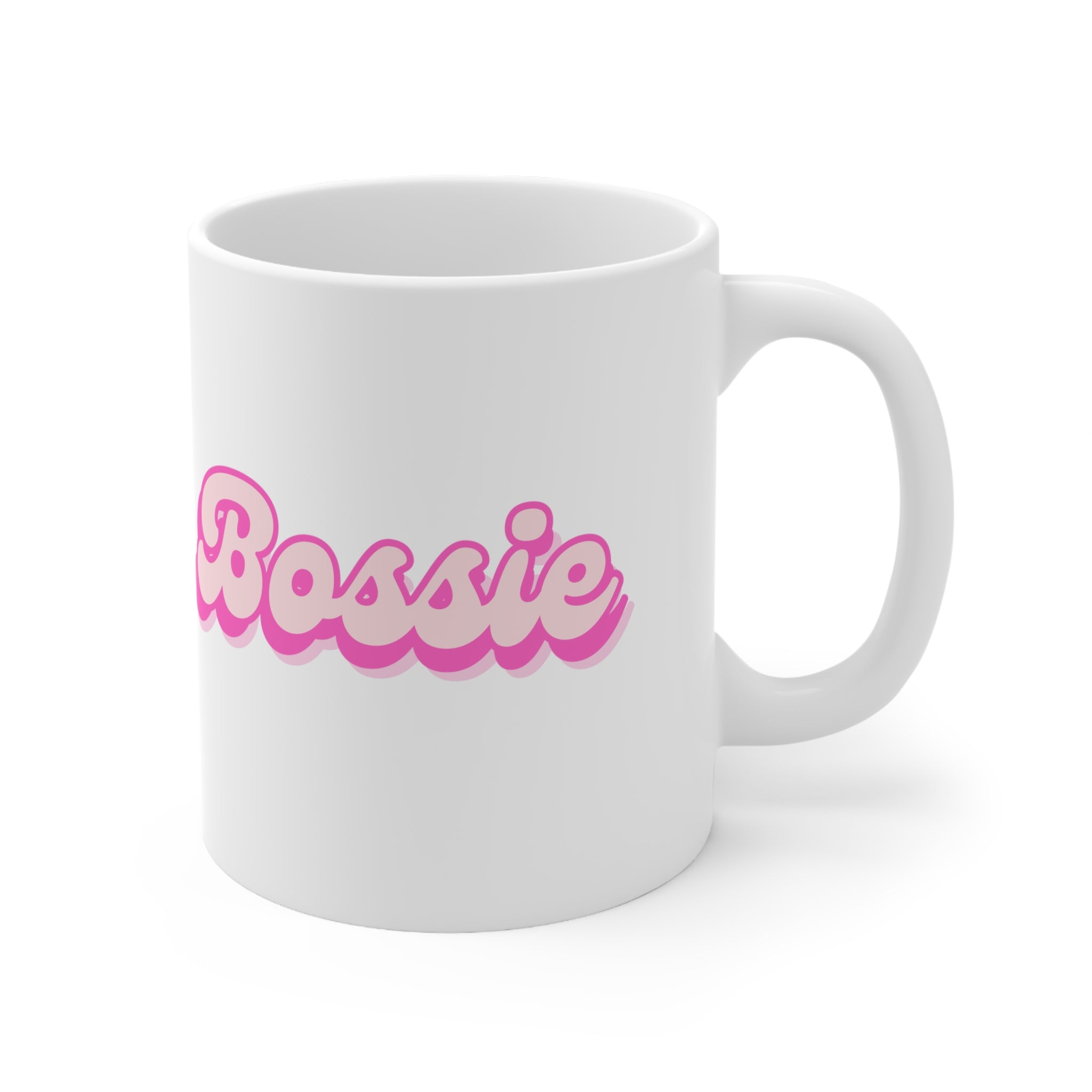  Bossie (Barbie) Funny Female Empowerment White 11oz Coffee Mug, Coffee Mug for Her, Gift For Her Mug