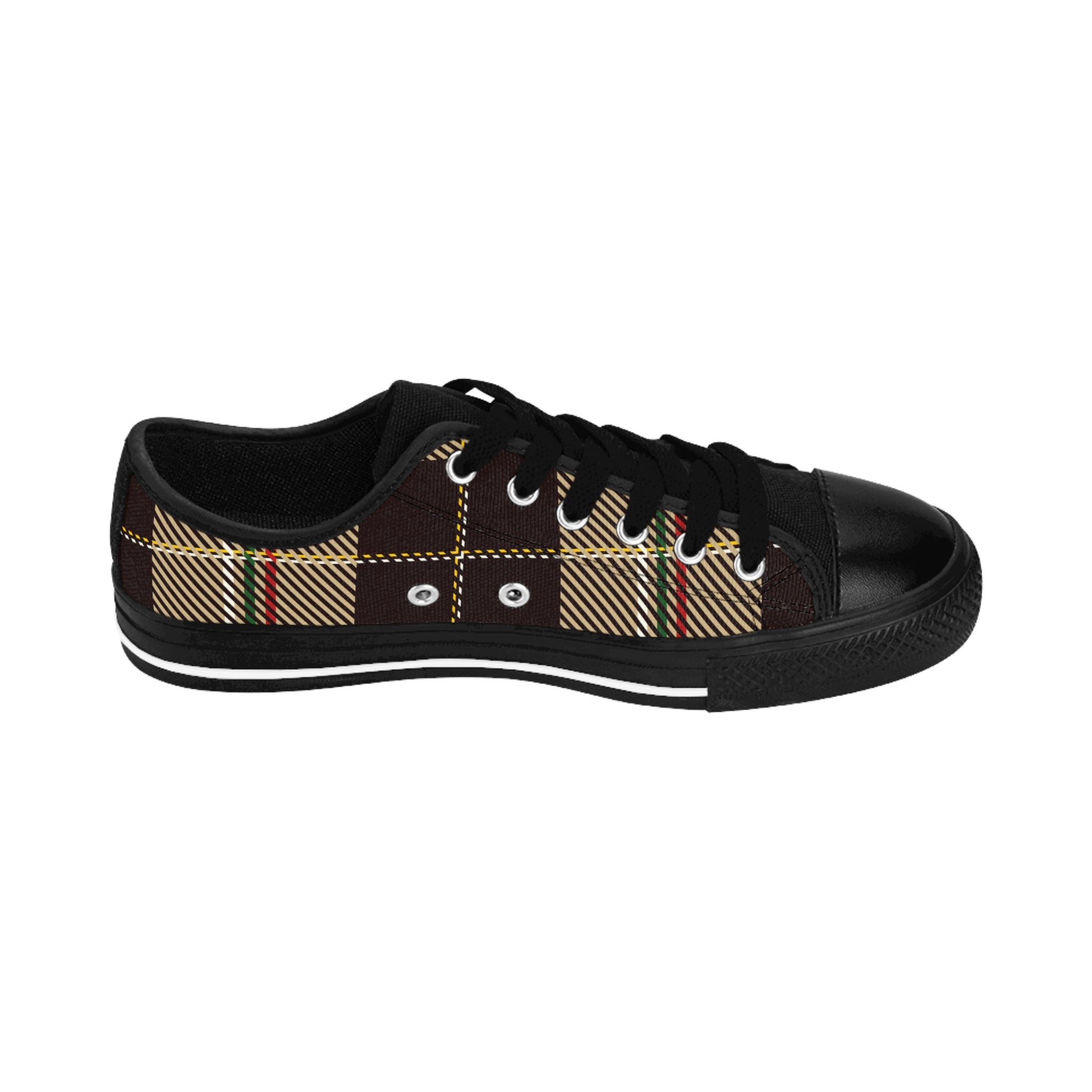 Designer Collection in Plaid (Dark Brown) Women's Low Top Canvas Shoes Shoes  The Middle Aged Groove