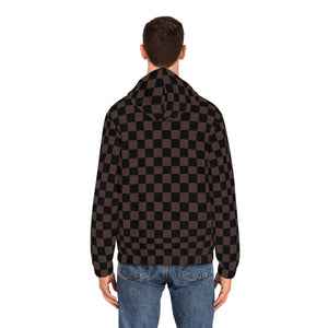 Designer Collection Check Mate (Brown) Unisex Zip Hoodie All Over Prints  The Middle Aged Groove