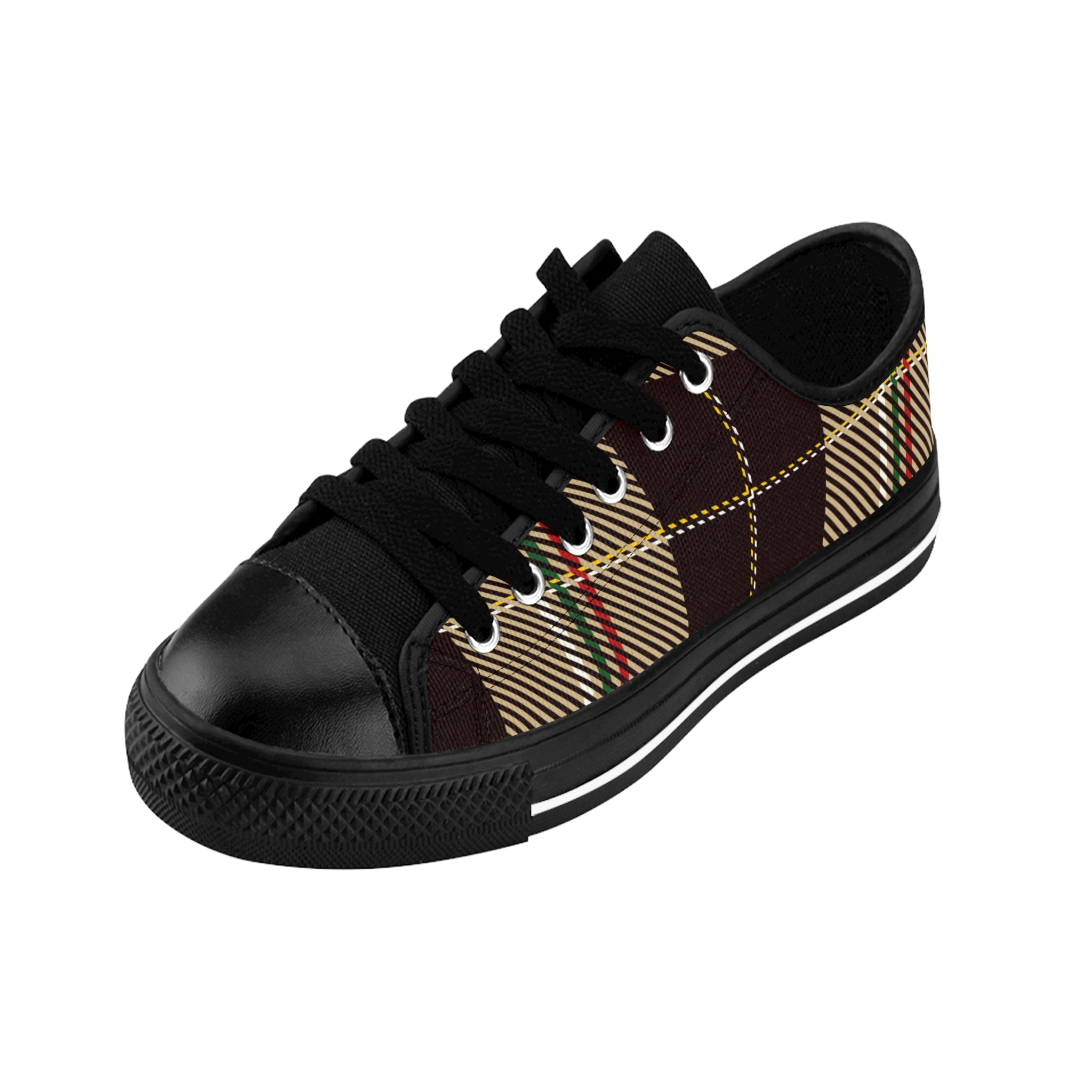 Designer Collection in Plaid (Dark Brown) Women's Low Top Canvas Shoes Shoes  The Middle Aged Groove