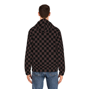 Designer Collection Check Mate (Brown) Unisex Zip Hoodie All Over Prints  The Middle Aged Groove