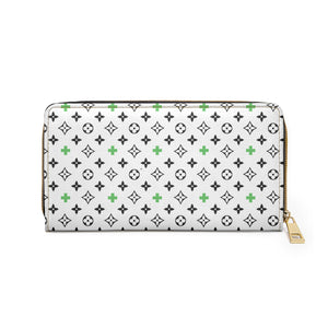  B+A Design in Green Women's Wallet, Zipper Pouch, Coin Purse, Zippered Wallet, Cute Purse Accessories