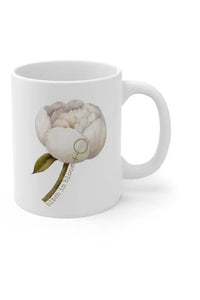 BITCH IN BLOOM (Cream Peony) White Coffee Mug 11oz Mug