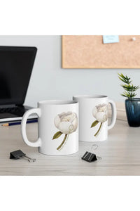 BITCH IN BLOOM (Cream Peony) White Coffee Mug 11oz Mug