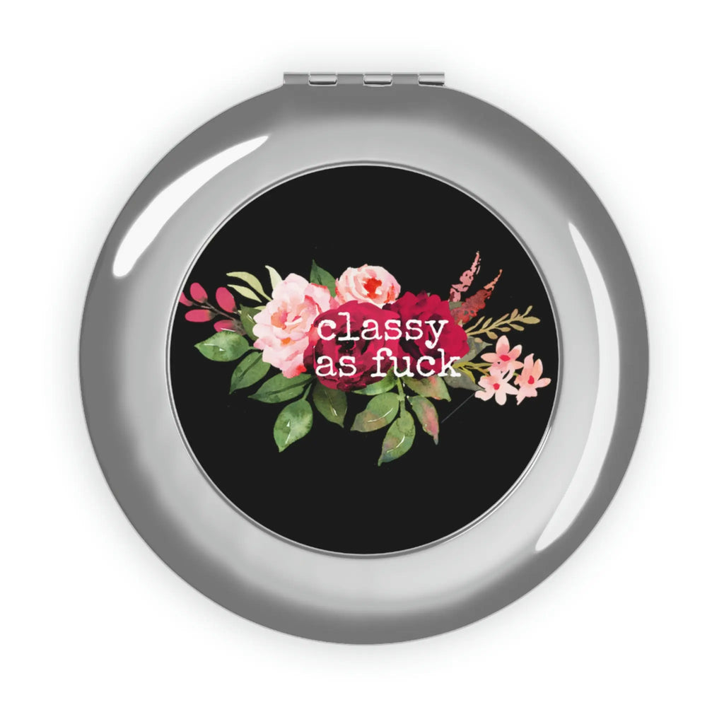  CLASSY AS FUCK Bouquet (Black) Compact Travel Mirror AccessoriesSilverGlossyOnesize