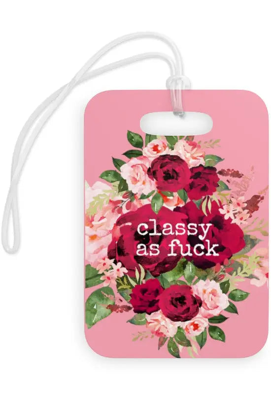 CLASSY AS FUCK (Light Pink) Luggage Tag Accessories