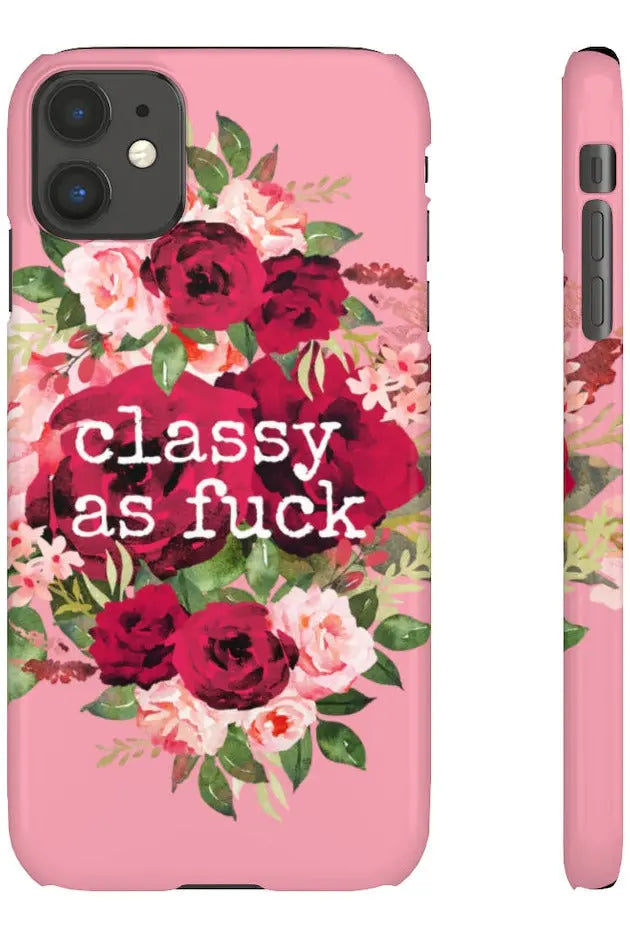 CLASSY AS FUCK (Petal Pink) Pro-Aging Feminist Snap Phone Case