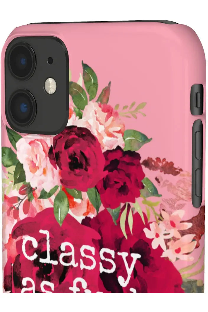 CLASSY AS FUCK (Petal Pink) Pro-Aging Feminist Snap Phone Case