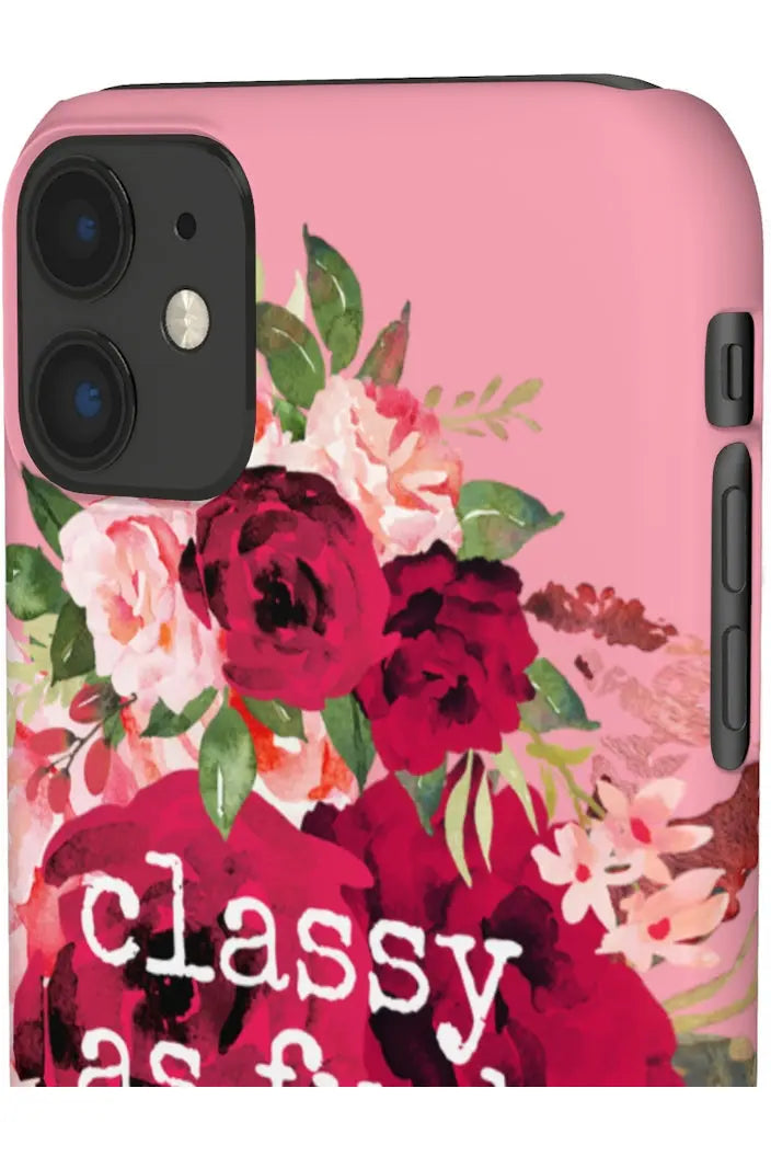 CLASSY AS FUCK (Petal Pink) Pro-Aging Feminist Snap Phone Case