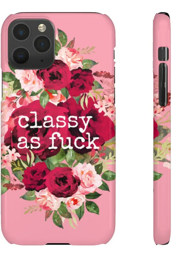 CLASSY AS FUCK (Petal Pink) Pro-Aging Feminist Snap Phone Case