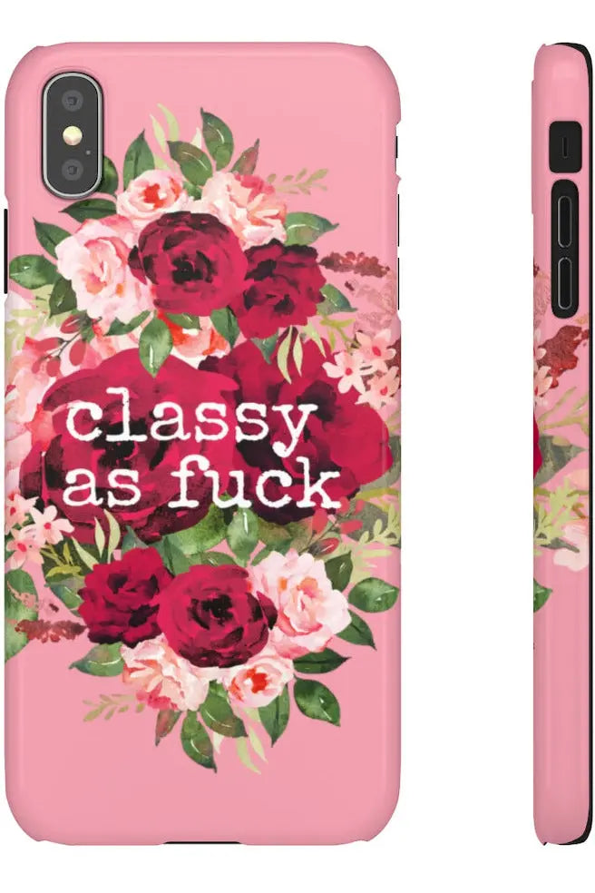 CLASSY AS FUCK (Petal Pink) Pro-Aging Feminist Snap Phone Case