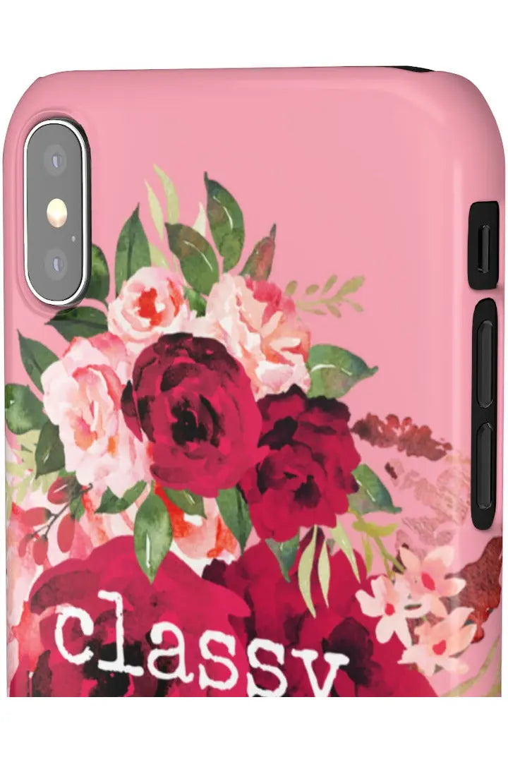 CLASSY AS FUCK (Petal Pink) Pro-Aging Feminist Snap Phone Case