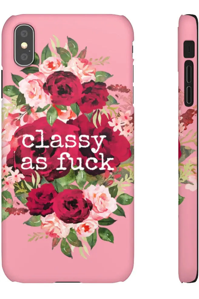 CLASSY AS FUCK (Petal Pink) Pro-Aging Feminist Snap Phone Case