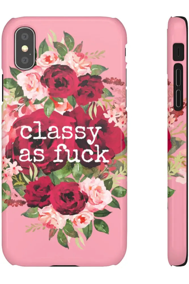 CLASSY AS FUCK (Petal Pink) Pro-Aging Feminist Snap Phone Case