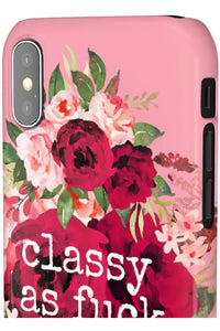 CLASSY AS FUCK (Petal Pink) Pro-Aging Feminist Snap Phone Case