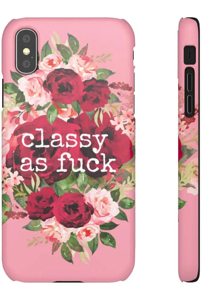 CLASSY AS FUCK (Petal Pink) Pro-Aging Feminist Snap Phone Case