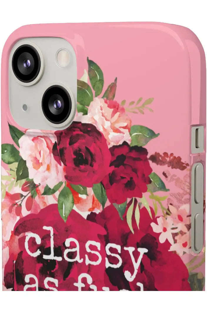 CLASSY AS FUCK (Petal Pink) Pro-Aging Feminist Snap Phone Case