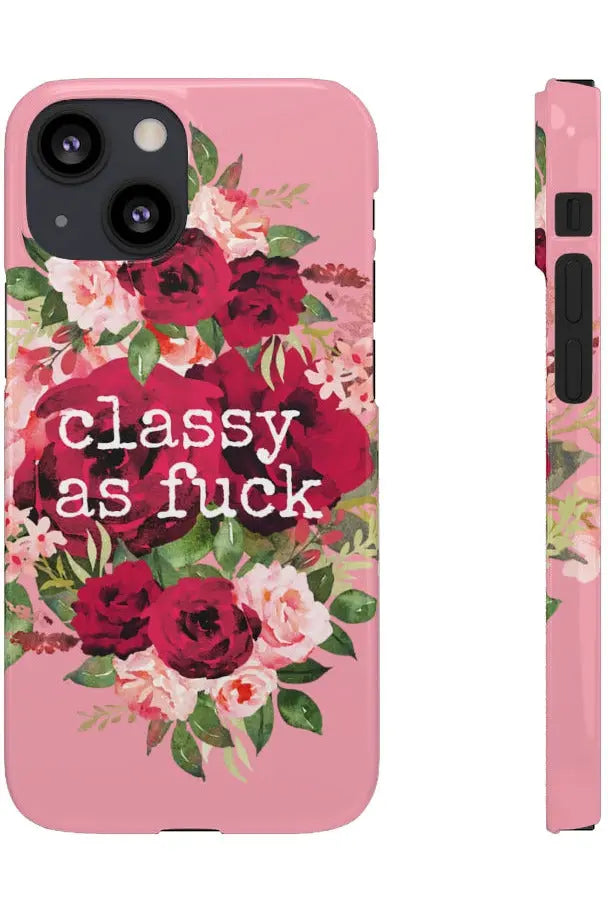 CLASSY AS FUCK (Petal Pink) Pro-Aging Feminist Snap Phone Case