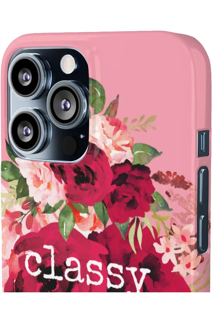 CLASSY AS FUCK (Petal Pink) Pro-Aging Feminist Snap Phone Case