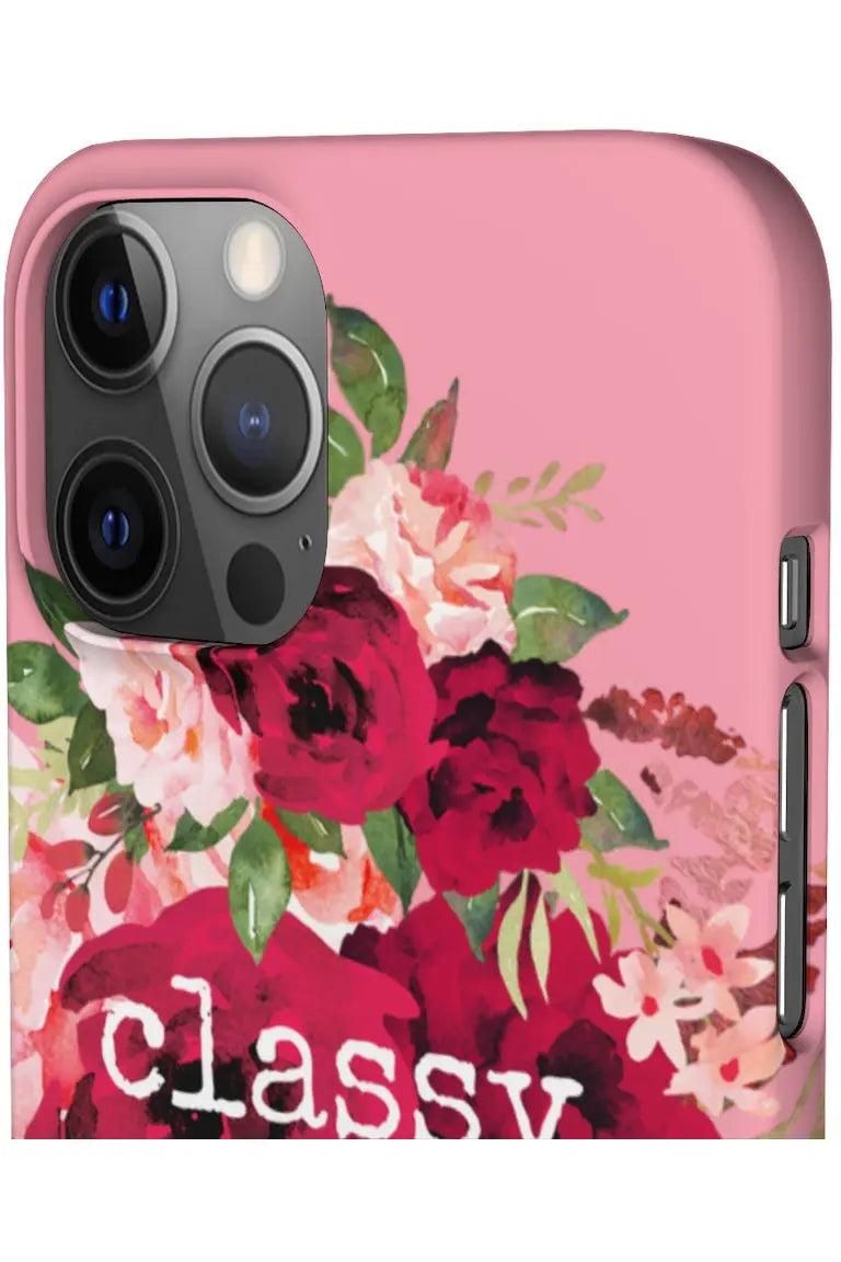 CLASSY AS FUCK (Petal Pink) Pro-Aging Feminist Snap Phone Case