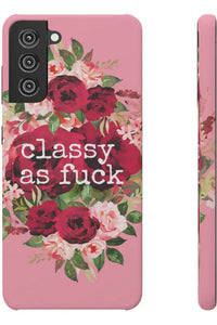 CLASSY AS FUCK (Petal Pink) Pro-Aging Feminist Snap Phone Case