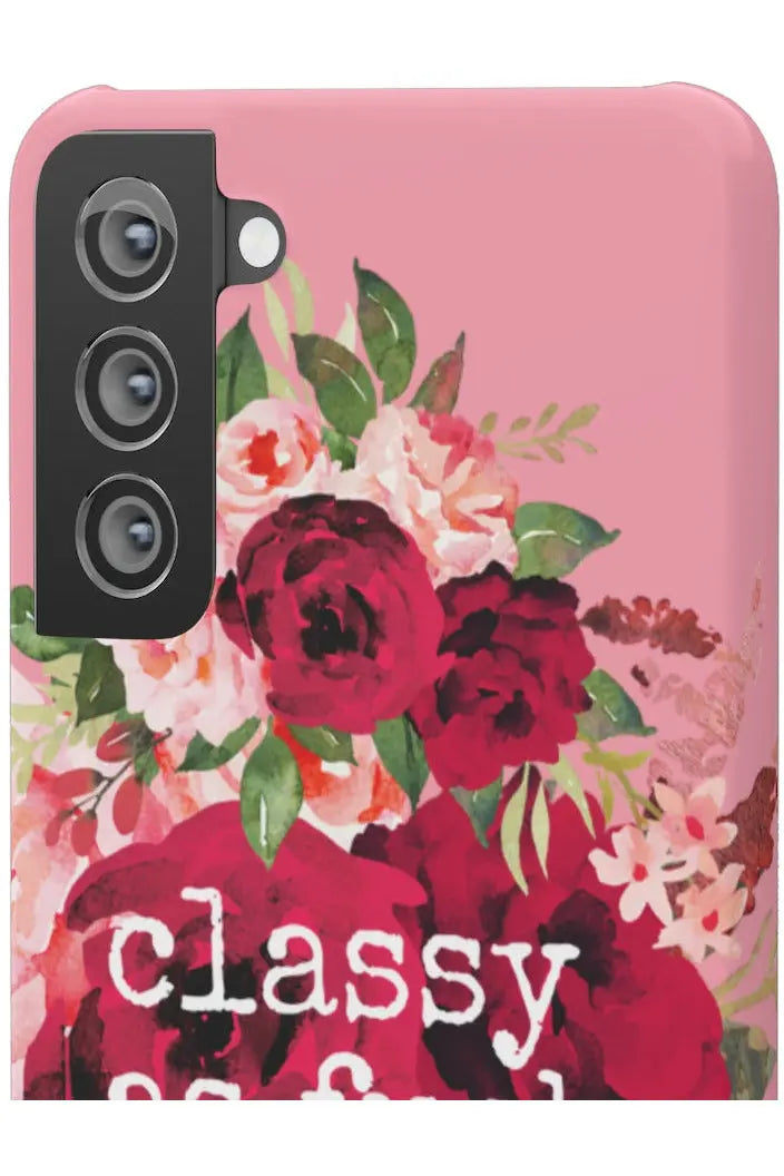 CLASSY AS FUCK (Petal Pink) Pro-Aging Feminist Snap Phone Case