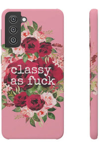 CLASSY AS FUCK (Petal Pink) Pro-Aging Feminist Snap Phone Case