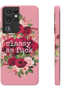 CLASSY AS FUCK (Petal Pink) Pro-Aging Feminist Snap Phone Case