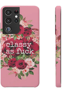 CLASSY AS FUCK (Petal Pink) Pro-Aging Feminist Snap Phone Case