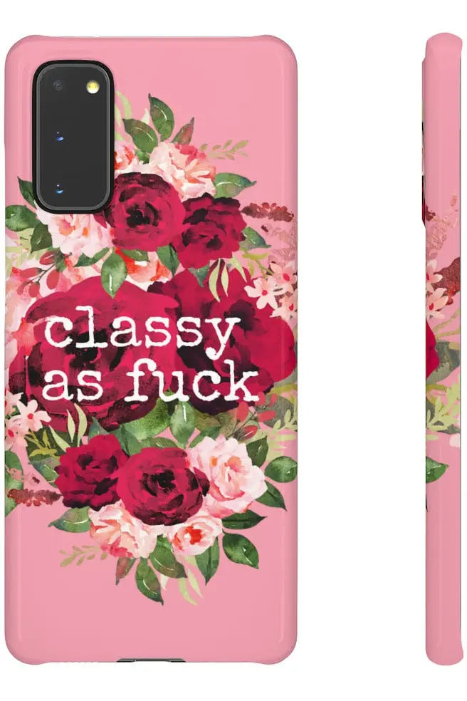 CLASSY AS FUCK (Petal Pink) Pro-Aging Feminist Snap Phone Case