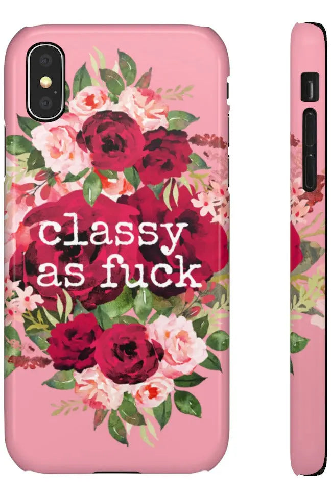 CLASSY AS FUCK (Petal Pink) Pro-Aging Feminist Snap Phone Case