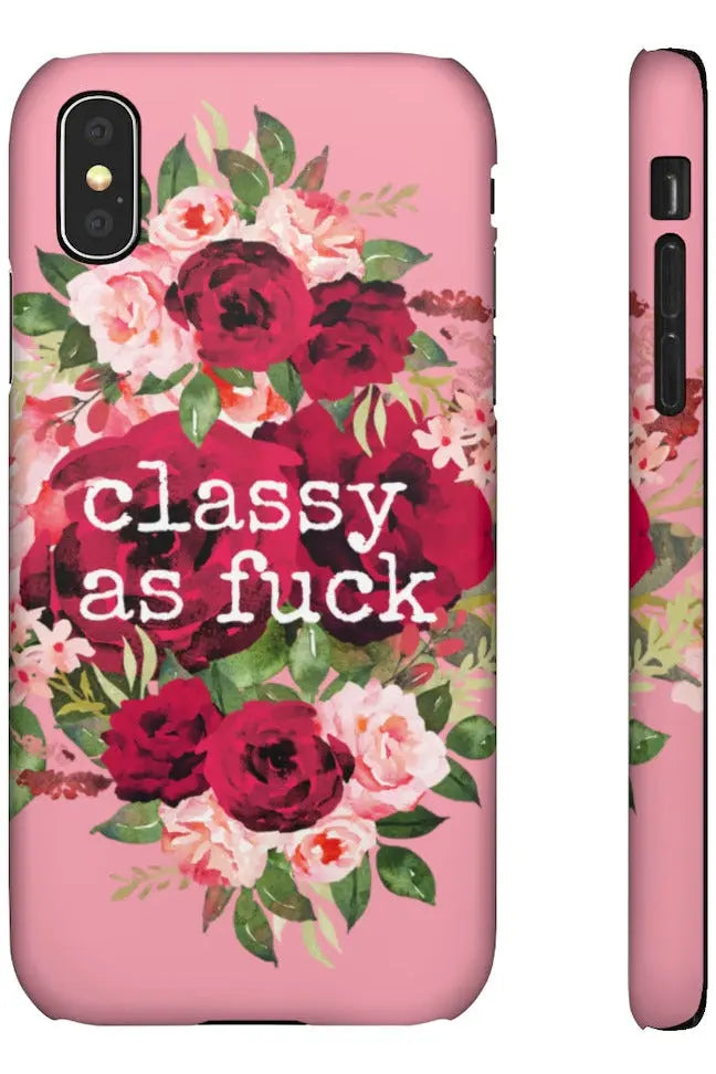 CLASSY AS FUCK (Petal Pink) Pro-Aging Feminist Snap Phone Case