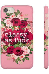 CLASSY AS FUCK (Petal Pink) Pro-Aging Feminist Snap Phone Case