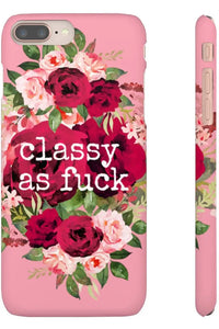 CLASSY AS FUCK (Petal Pink) Pro-Aging Feminist Snap Phone Case