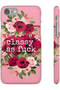 CLASSY AS FUCK (Petal Pink) Pro-Aging Feminist Snap Phone Case