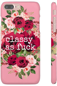 CLASSY AS FUCK (Petal Pink) Pro-Aging Feminist Snap Phone Case