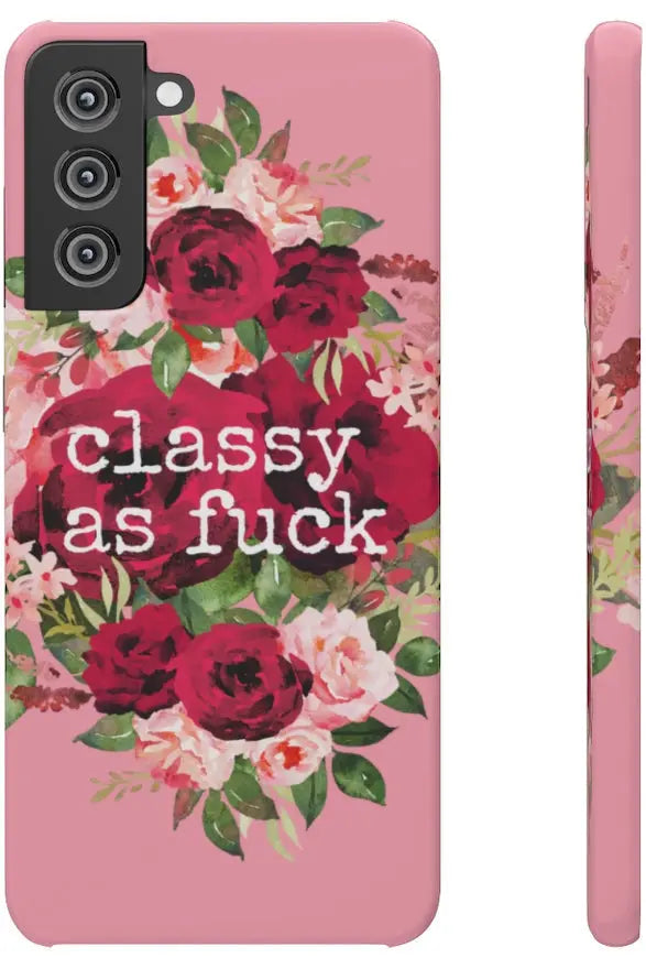 CLASSY AS FUCK (Petal Pink) Pro-Aging Feminist Snap Phone Case