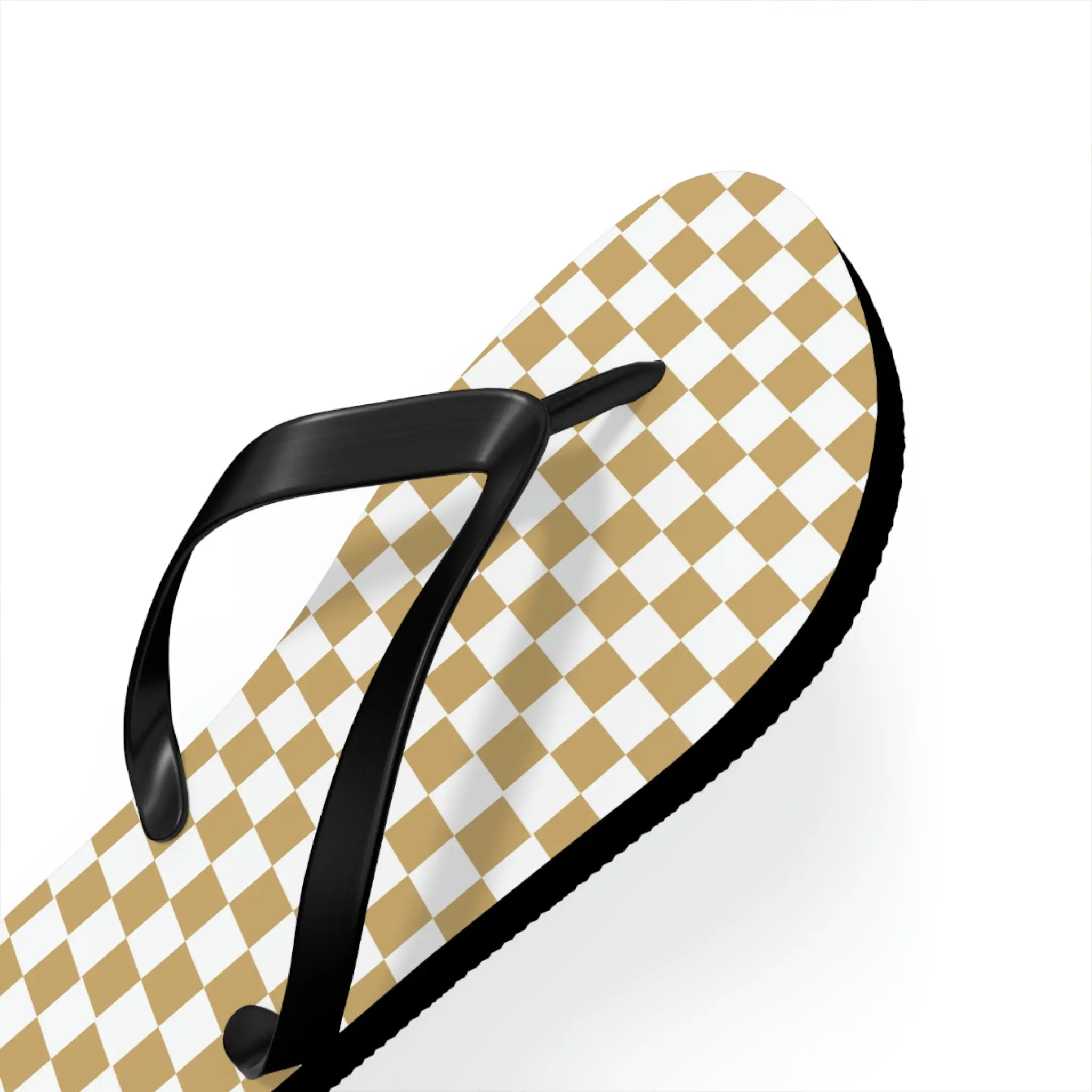  Designer Collection Check Mate (Gold) Flip Flops Shoes