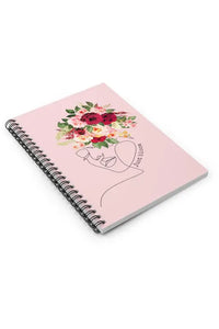 JUST BLOOM Bouquet (Light Pink) Female Empowerment Spiral Notebook - Ruled Line