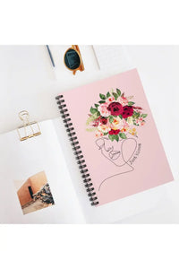 JUST BLOOM Bouquet (Light Pink) Female Empowerment Spiral Notebook - Ruled Line