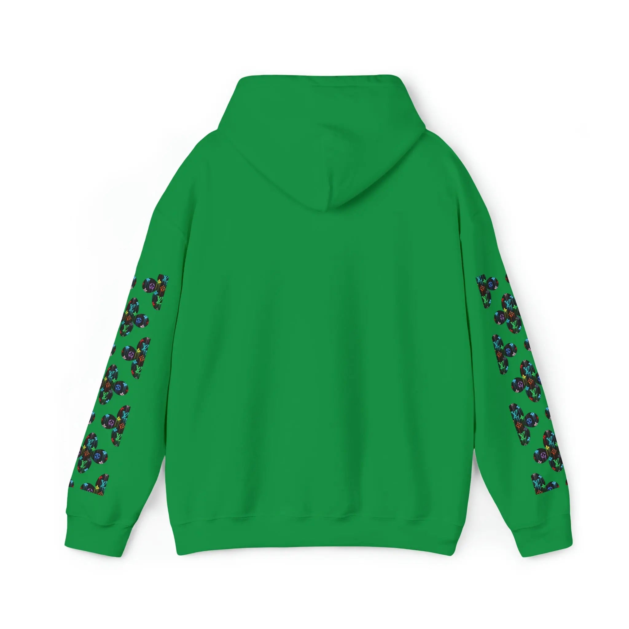  Multi-Colour Dripping Icons Flower with Sleeve Print Unisex Heavy Blend Hooded Sweatshirt Hoodie