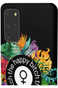 THE HAPPY BITCH (Pitch Black) Flower Power Pro-Aging Feminist Snap Phone Case